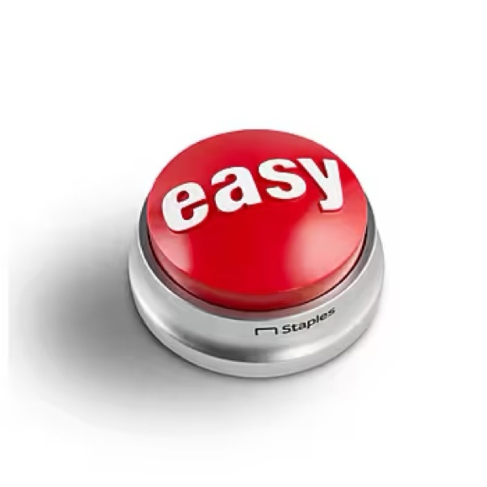 Staples Easy Button, Red/Silver